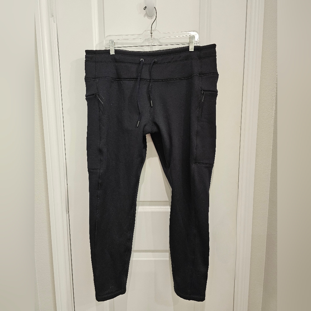 Old Navy Black Women's Fleece Lined Leggings